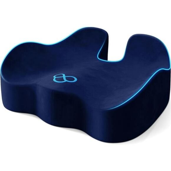 Memory foam seat cushion tailbone pain relief office chair car travel support - Picture 1 of 8